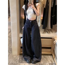 韓系高腰闊腿喇叭褲