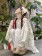 甜美彩色波點長上衣+白緹花長褲 套裝